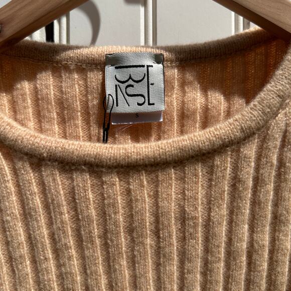 Baserange Simin Ribbed Merino Wool Sweater Tee Size Small NWT $125 Beige Rose - Picture 12 of 16